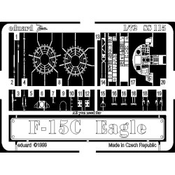 Photoetched set F-15C Eagle, for Academy kit 1/72 Eduard SS115