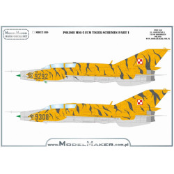 Modelmaker Md32180 1/32 Polish Mig-21um Tiger Schemes Part 1