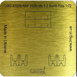 Lmg Ba-72001 1/72 Raf 250lb Mk 6 2 Bomb Fins Thickness 0-1mm