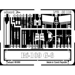 Photoetched set Bf-109G-6, for Italeri kit 1/72 Eduard SS119