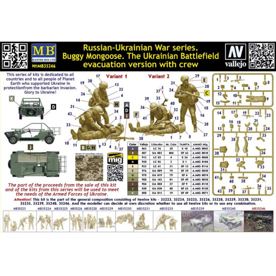 Master Box 35246 1/35 Buggy Mongoose. The Ukrainian Battlefield Evacuation Version With Crew Russian-ukrainian War Series.