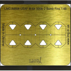 Lmg Ba-48014 1/48 Usaf 500lb M-64 4 Bomb Fins Thickness 0-2mm