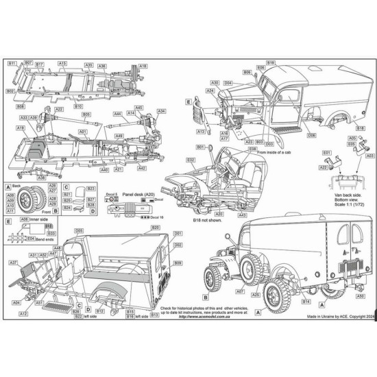 Ace 72596 1/72 Wc-9/18/27 1/2 Ton 4x4 Ambulance Truck