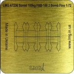 Lmg Ba-72037 1/72 Soviet 100kg Fab-100 4 Bomb Fins Thickness 0-1mm