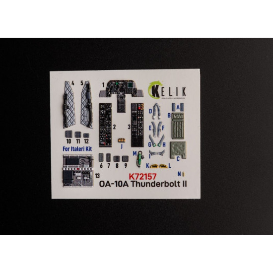 Kelik K72157 1/72 Oa 10a Thunderbolt Interior 3d Decals For Italeri Kit Kelik K72157 1/72 Oa 10a Thunderbolt Interior 3d Decals For Italeri Kit