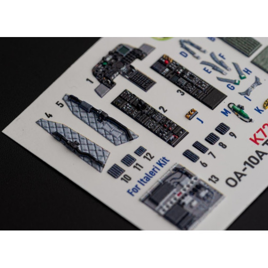 Kelik K72157 1/72 Oa 10a Thunderbolt Interior 3d Decals For Italeri Kit Kelik K72157 1/72 Oa 10a Thunderbolt Interior 3d Decals For Italeri Kit