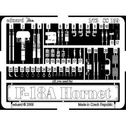 Photoetched set F-18A Hornet, for Italeri kit 1/72 Eduard SS159