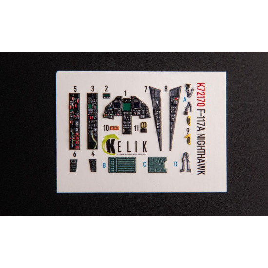 Kelik K72170 1/72 F-117a Nighthawk Interior 3d Decals For Hasegawa Kit Kelik K72170 1/72 F-117a Nighthawk Interior 3d Decals For Hasegawa Kit