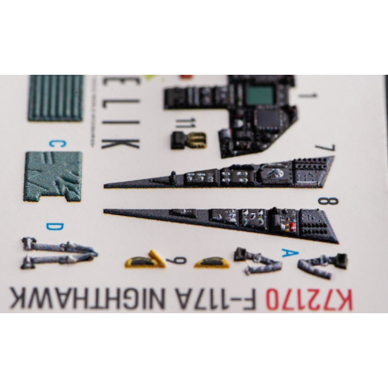 Kelik K72170 1/72 F-117a Nighthawk Interior 3d Decals For Hasegawa Kit Kelik K72170 1/72 F-117a Nighthawk Interior 3d Decals For Hasegawa Kit