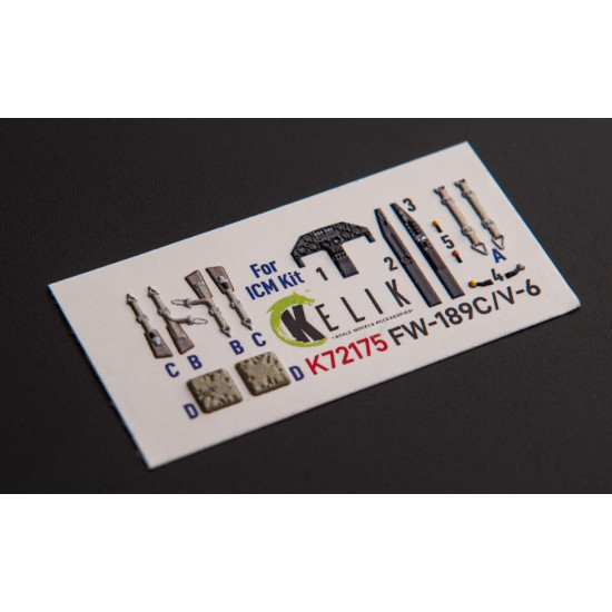 Kelik K72175 1/72 Fw-189c V-6 Interior 3d Decals For Icm Kit