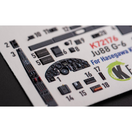 Kelik K72176 1/72 Ju88 G-6 Interior 3d Decals For Hasegawa Kit Kelik K72176 1/72 Ju88 G-6 Interior 3d Decals For Hasegawa Kit