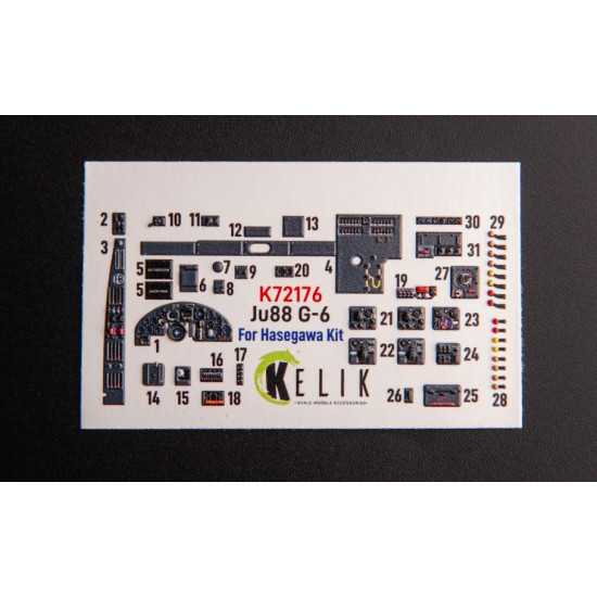 Kelik K72176 1/72 Ju88 G-6 Interior 3d Decals For Hasegawa Kit Kelik K72176 1/72 Ju88 G-6 Interior 3d Decals For Hasegawa Kit
