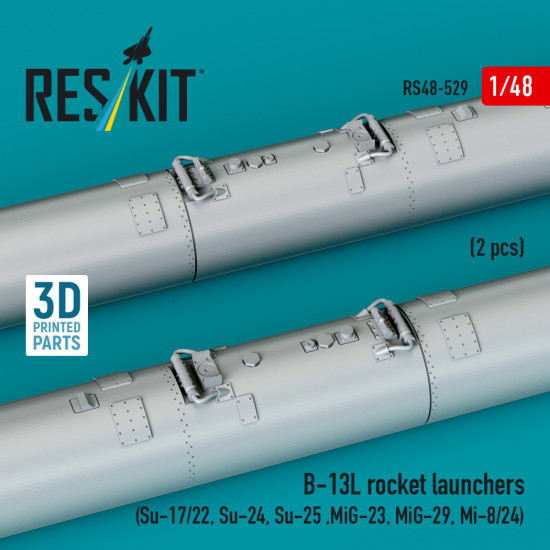 Reskit Rs48-0529 1/48 B-13l Rocket Launchers 2 Pcs 3d Printed Resin Kit