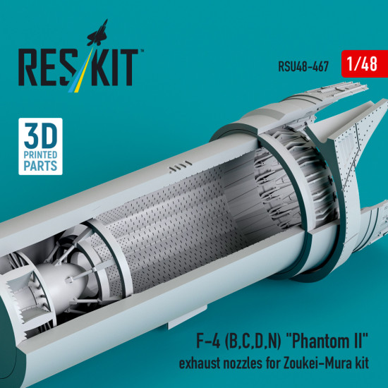 Reskit Rsu48-0467 1/48 F-4 B, C, D, N Phantom Ii Exhaust Nozzles For Zoukei-mura