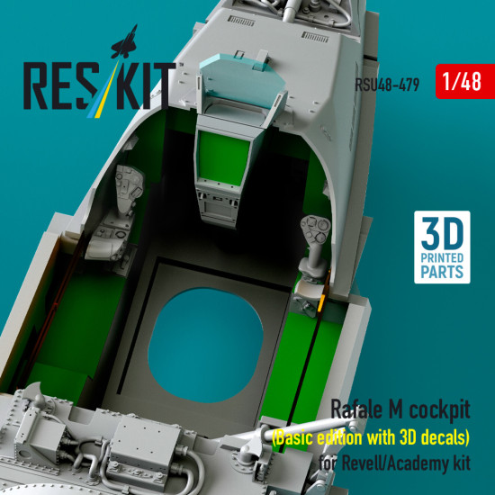 Reskit Rsu48-0470 1/48 Rafale M Cockpit Basic Edition With 3d Decals For Revell Or Academy Reskit Rsu48-0470 1/48 Rafale M Cockpit Basic Edition With 3d Decals For Revell Or Academy