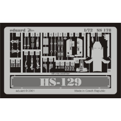 Photoetched set Hs-129, for Italeri kit 1/72 Eduard SS178