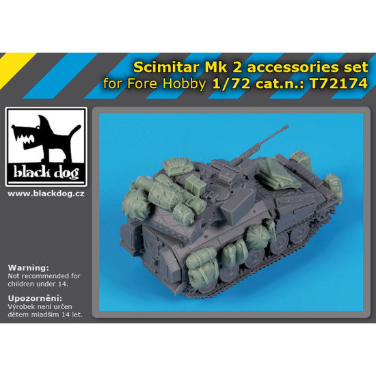Black Dog T72174 1/72 Scimitar Mk 2 Accessories Set For Fore Hobby Black Dog T72174 1/72 Scimitar Mk 2 Accessories Set For Fore Hobby