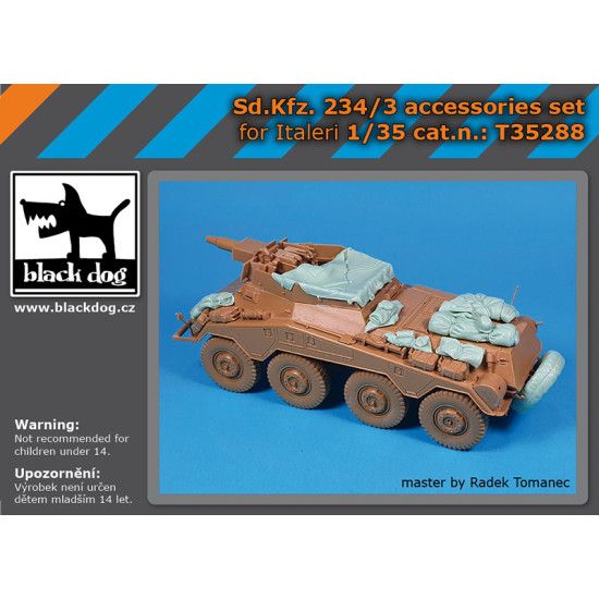 Black Dog T35288 1/35 Sd Kfz 234/3 Accessories Set For Italeri Black Dog T35288 1/35 Sd Kfz 234/3 Accessories Set For Italeri