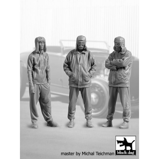 Black Dog F48006 1/48 Drivers / Civilian Pilots 3 Figures Black Dog F48006 1/48 Drivers / Civilian Pilots 3 Figures