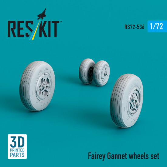 Reskit Rs72-0536 1/72 Fairey Gannet Wheels Set Dummy 3d Printed Kit Reskit Rs72-0536 1/72 Fairey Gannet Wheels Set Dummy 3d Printed Kit