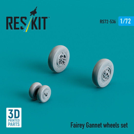 Reskit Rs72-0536 1/72 Fairey Gannet Wheels Set Dummy 3d Printed Kit Reskit Rs72-0536 1/72 Fairey Gannet Wheels Set Dummy 3d Printed Kit