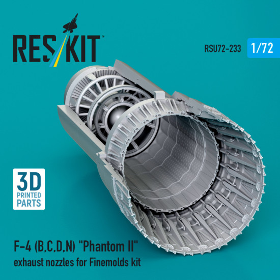 Reskit Rsu72-0233 1/72 F-4 B, C, D, N Phantom Ii Exhaust Nozzles For Finemolds Kit Reskit Rsu72-0233 1/72 F-4 B, C, D, N Phantom Ii Exhaust Nozzles For Finemolds Kit