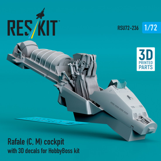 Reskit Rsu72-0236 1/72 Rafale C, M Cockpit With 3d Decals For Hobbyboss Kit Reskit Rsu72-0236 1/72 Rafale C, M Cockpit With 3d Decals For Hobbyboss Kit