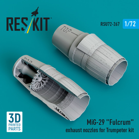 Reskit Rsu72-0267 1/72 Mig-29 Fulcrum Exhaust Nozzles For Trumpeter Kit Reskit Rsu72-0267 1/72 Mig-29 Fulcrum Exhaust Nozzles For Trumpeter Kit