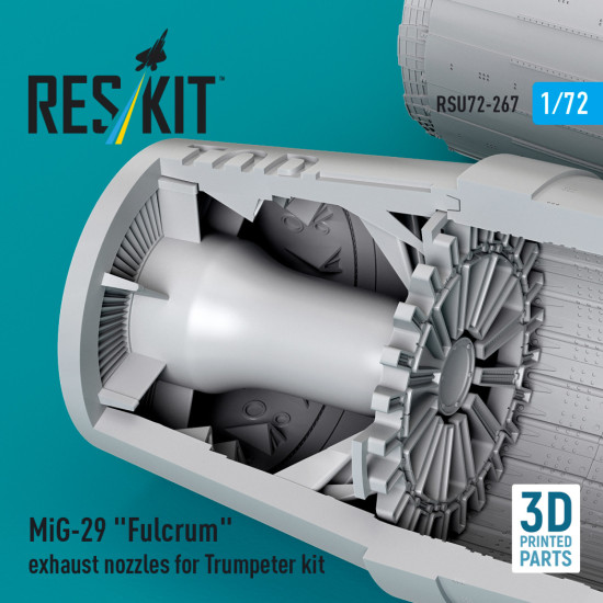 Reskit Rsu72-0267 1/72 Mig-29 Fulcrum Exhaust Nozzles For Trumpeter Kit Reskit Rsu72-0267 1/72 Mig-29 Fulcrum Exhaust Nozzles For Trumpeter Kit