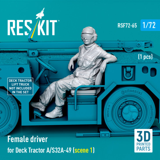 Reskit Rsf72-0065 1/72 Female Driver For Deck Tractor A/S32a-49 Scene 1 1 Pcs Reskit Rsf72-0065 1/72 Female Driver For Deck Tractor A/S32a-49 Scene 1 1 Pcs
