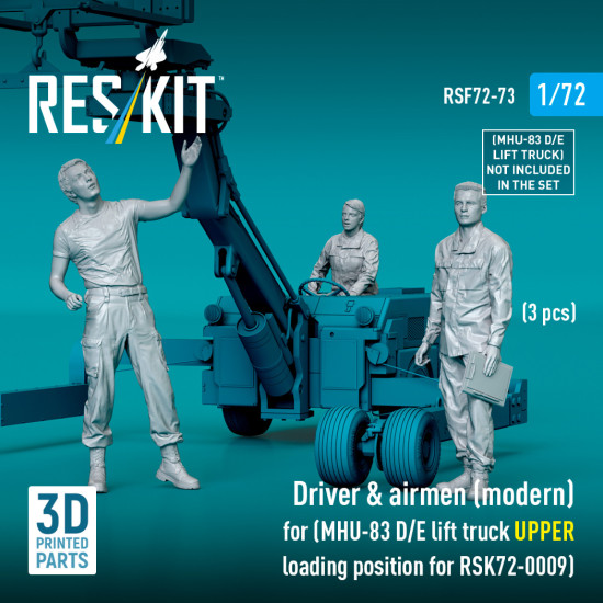 Reskit Rsf72-0073 1/72 Driver And Airmen Modern 3 Pcs Mhu-83 D/E Lift Truck Upper Loading Position For Rsk72-0009 Reskit Rsf72-0073 1/72 Driver And Airmen Modern 3 Pcs Mhu-83 D/E Lift Truck Upper Loading Position For Rsk72-0009