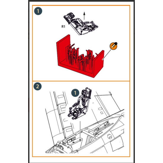 Clear Prop Cpa72165 1/72 F-86a Ejection Seat Early For Cp Kits Clear Prop Cpa72165 1/72 F-86a Ejection Seat Early For Cp Kits