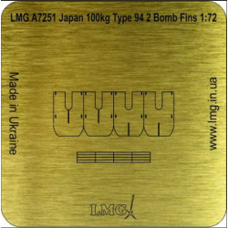 Lmg Ba-72055 1/72 Japan 100kg Type 94 8 Bomb Fins Thickness 0/1mm