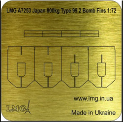 Lmg Ba-72057 1/72 Japan 800kg Type 99 8 Bomb Fins Thickness 0/1mm