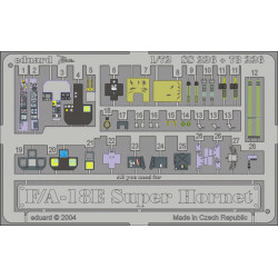 Photoetched set F-18E Super Hornet Color, for Hasegawa kit 1/72 Eduard SS226