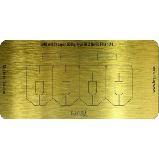 Lmg Ba-48053 1/48 Japan 800kg Type 99 4 Bomb Fins Thickness 0/2mm Lmg Ba-48053 1/48 Japan 800kg Type 99 4 Bomb Fins Thickness 0/2mm