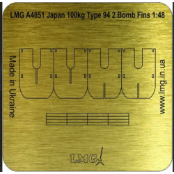 Lmg Ba-48055 1/48 Japan 100kg Type 94 8 Bomb Fins Thickness 0/2mm