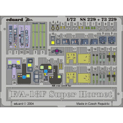 Photoetched set F-18F Super Hornet Color, for Hasegawa kit 1/72 Eduard SS229