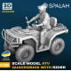 Spalah 20435 1/35 Set Of Model And Figure Atv Quadrobike With Rider