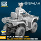 Spalah 20435 1/35 Set Of Model And Figure Atv Quadrobike With Rider