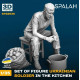 Spalah 22635 1/35 Set Of Scale Models And Figure Ukrainian Soldier In The Kitchen Spalah 22635 1/35 Set Of Scale Models And Figure Ukrainian Soldier In The Kitchen