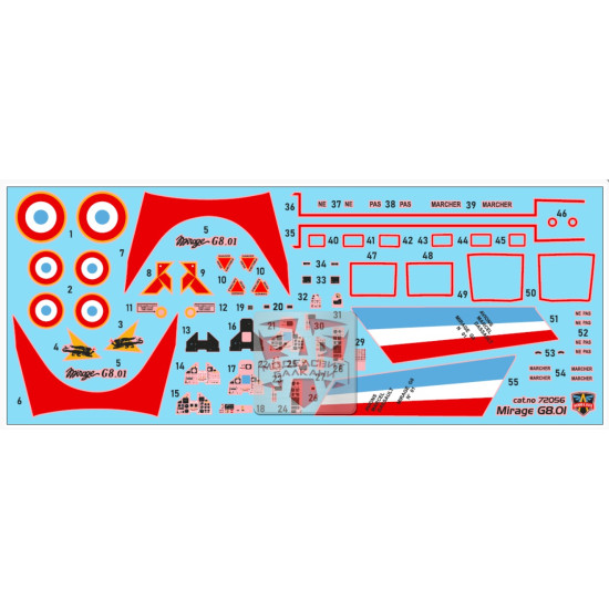 Model Svit 72056 1/72 Mirage G8/01 Experimental Fighter Plastic Model Kit Model Svit 72056 1/72 Mirage G8/01 Experimental Fighter Plastic Model Kit