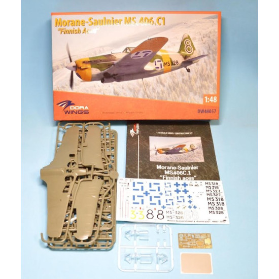 Dora Wings 48057 1/48 Morane-saulnier Ms 406c 1 Finnish Aces Plastic Model Kit Dora Wings 48057 1/48 Morane-saulnier Ms 406c 1 Finnish Aces Plastic Model Kit