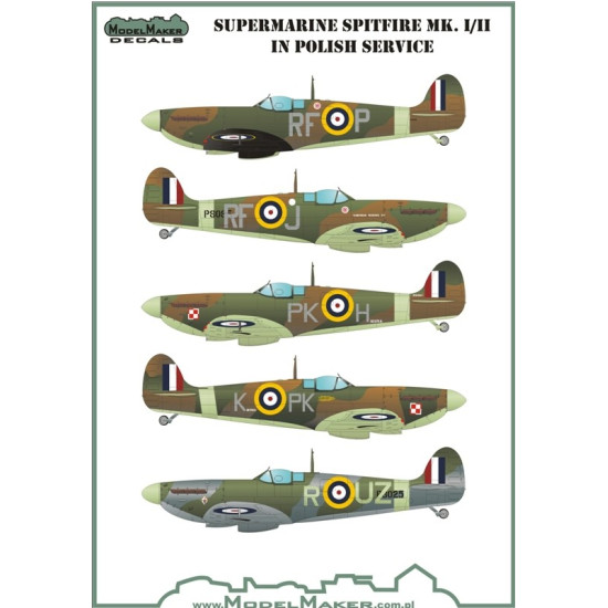 Modelmaker D72074 1/72 Spitfire Mk. I/Ii In Polish Service Modelmaker D72074 1/72 Spitfire Mk. I/Ii In Polish Service