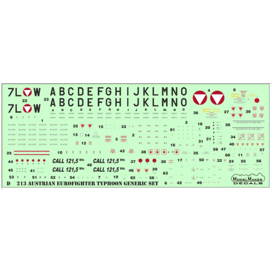 Model Maker D32213 1/32 Austrian Eurofighter Typhoon Generic Set Model Maker D32213 1/32 Austrian Eurofighter Typhoon Generic Set