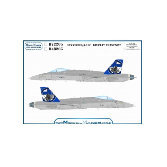 Model Maker D48205 1/48 Finnish F/A-18c Display Team 2023 Model Maker D48205 1/48 Finnish F/A-18c Display Team 2023