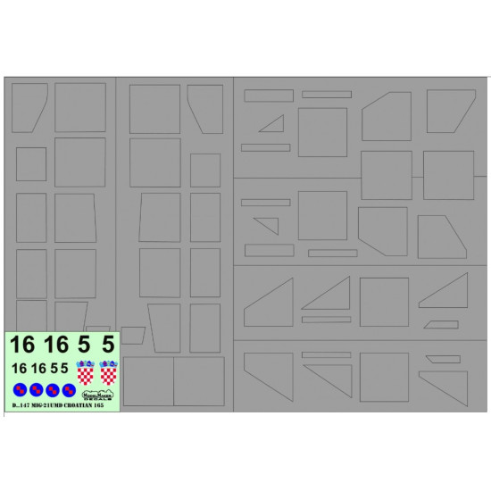 Model Maker Md32147 1/32 Mig-21umd Croatian 165 Display Plane Model Maker Md32147 1/32 Mig-21umd Croatian 165 Display Plane