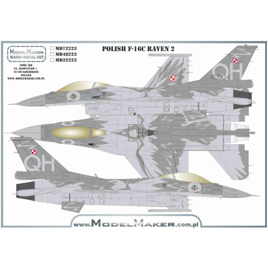 Model Maker Md48223 1/48 Polish F-16c - Raven 2 Model Maker Md48223 1/48 Polish F-16c - Raven 2