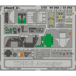Photoetched set TBM-3 Avenger Color, for Hasegawa kit 1/72 Eduard SS252