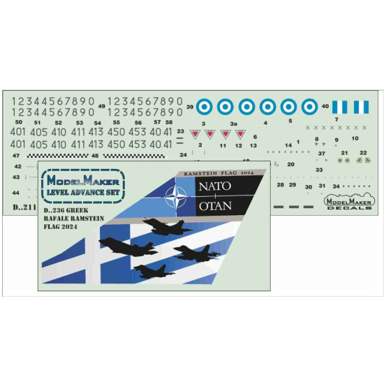 Model Maker D48236 1/48 Greek Rafale Ramstein Flag 2024 Model Maker D48236 1/48 Greek Rafale Ramstein Flag 2024